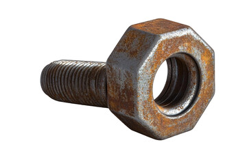 a rusty nut with a hole