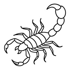 Sleek Scorpion Simple Line Art Vector