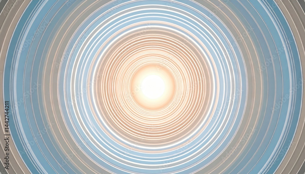 Poster radiant light circles creating a hypnotic effect in abstract art digital design studio modern aesthe