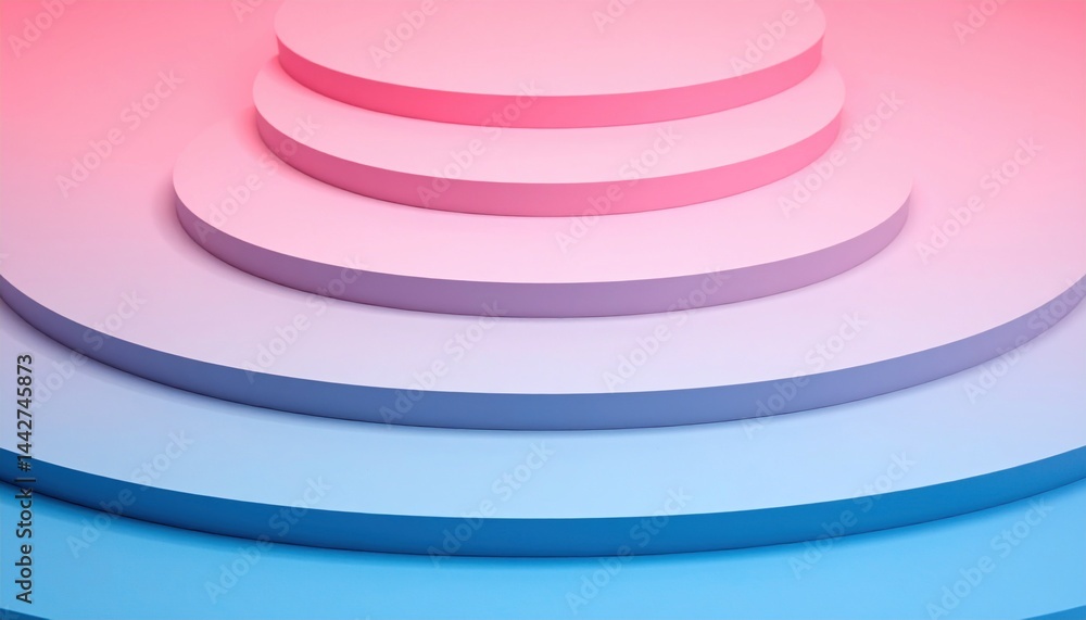 Poster dynamic color gradient layers abstract design space digital art modern aesthetic top-down view visua