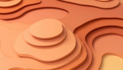 Naklejka premium Abstract layered textures digital art background design warm color palette close-up view modern aesthetic