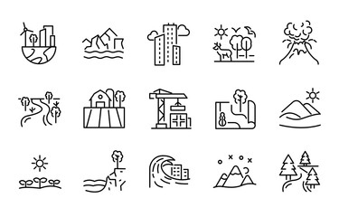 Landscaping icon set 