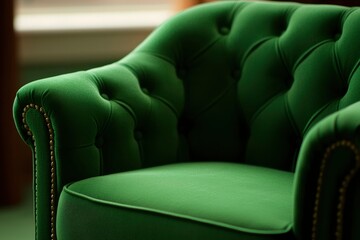 Obraz premium Luxurious emerald green armchair
