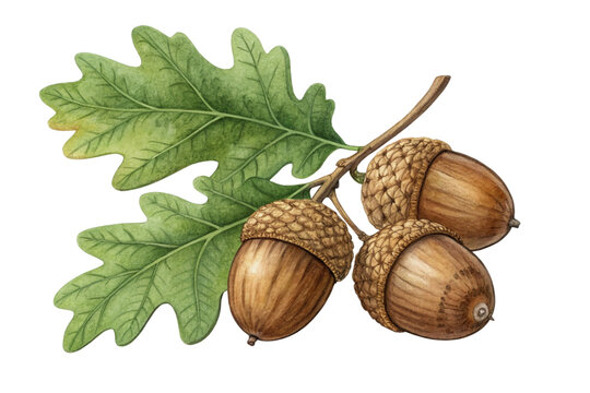 acorns and oak leaves png