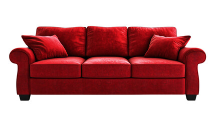 Fototapeta premium Nowoczesna reklama sofy na białym tle do promocji wystroju wnętrz