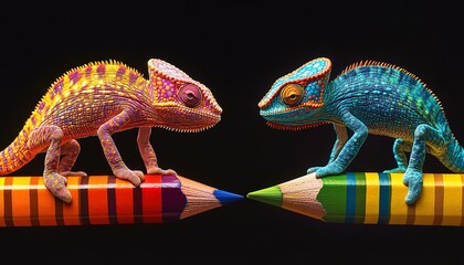 colorful chameleon
