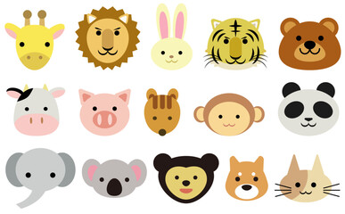 動物の顔セット
