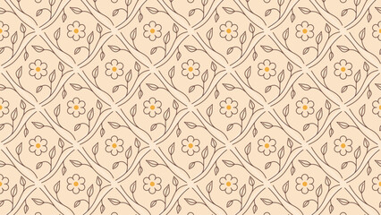 Design of a flower and leaf pattern.