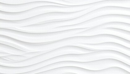 Obraz premium Elegant white waves texture abstract design digital art minimalist environment close-up viewpoint modern aesthetic