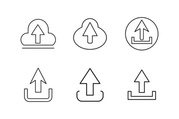 upload icon vector line art illustration
