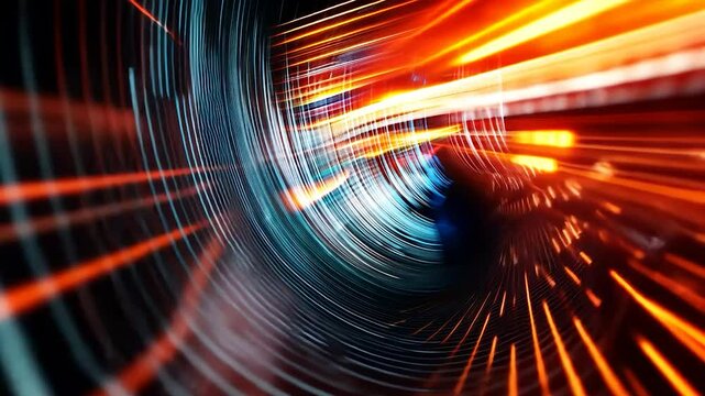 Abstract tunnel of digital data streams