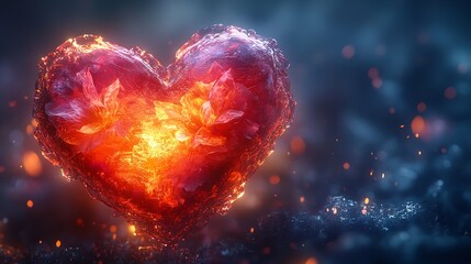 Romantic heart shaped Valentines Day background