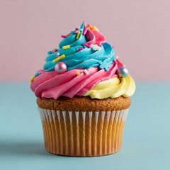 Colorful cup cakes 