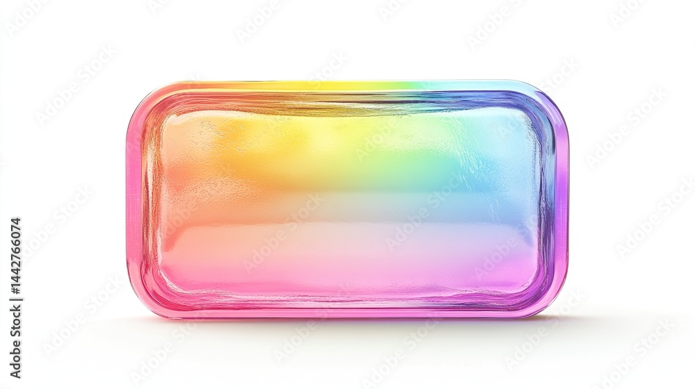 Aufkleber rainbow gradient rectangular container.