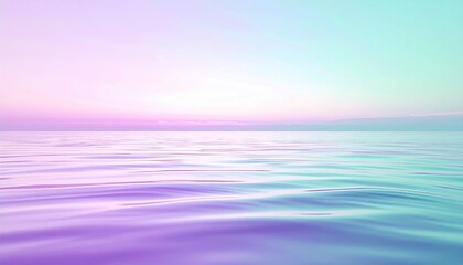 Fototapeta premium Calm ocean waves serene horizon digital artwork tranquil environment wide-angle view soothing concept