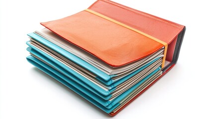 Accordion folder isolated on white background