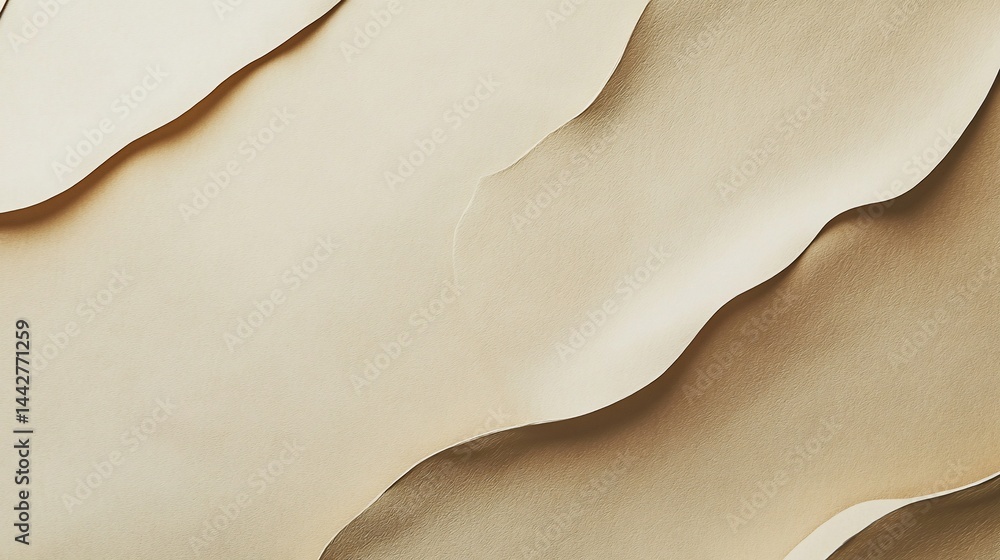 Poster elegant light brown abstract background with smooth waves and textures