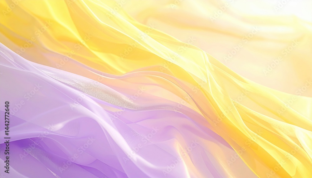 Poster flowing fabric movement abstract space digital art colorful environment bright viewpoint soft textur