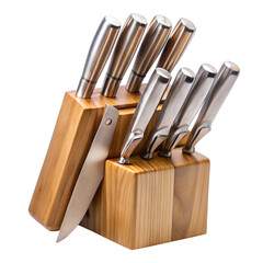 Knife set isolated on transparent background 