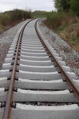 Bahnschienen neu verlegt.