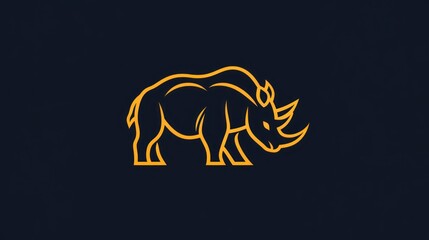 Obraz premium Rhino graphic design on dark background
