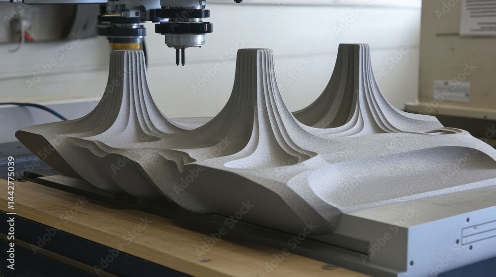 Poster automated cnc machines crafting parts with smart manufacturing precision
