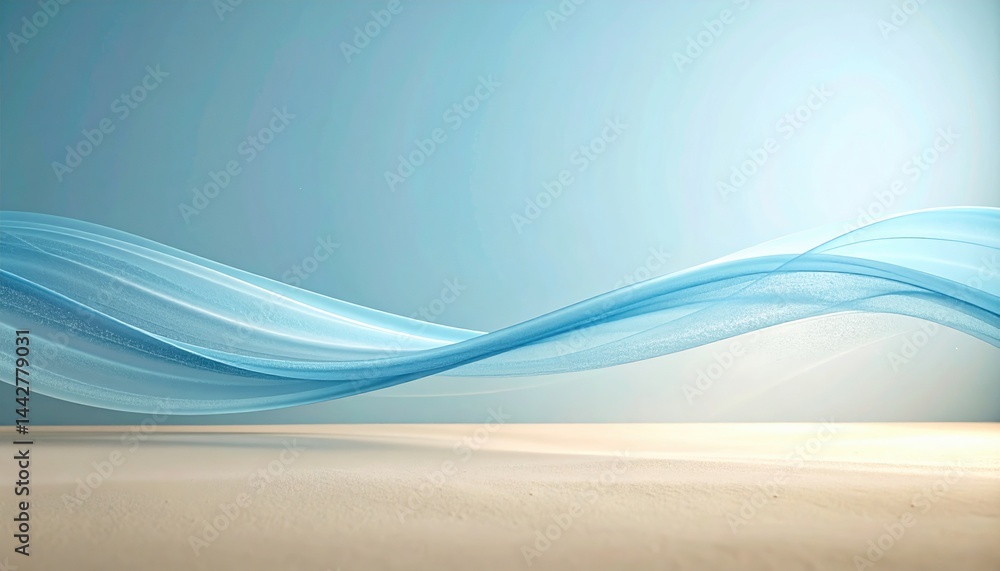 Aufkleber fluid motion flowing waves minimalist background abstract image calm environment aesthetic perspecti