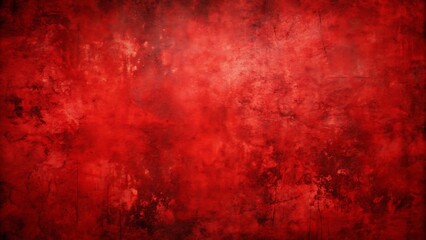 Obraz premium Red Grunge Wall Texture Background. Dark Distressed Painted Surface 