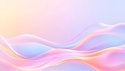 Fototapeta premium Pastel-colored, flowing, abstract waves on a soft, light background