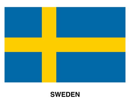 swedish flag vector isolated on transparent background
