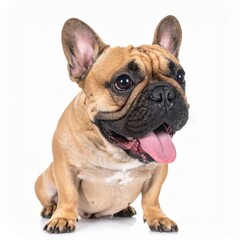 french bulldog puppy on white background