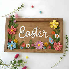 Celebrate Easter with this Charming Handmade Floral Sign