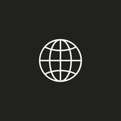 Globe icon flat vector design