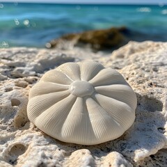 Ornate seashell, beachside treasure