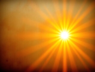 Bright Sun Rays with Golden Light.