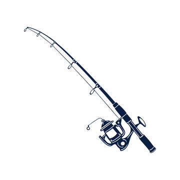 recommend clip art: Fishing Rod Silhouette Vector – Minimal Black Fishing Gear Clipart