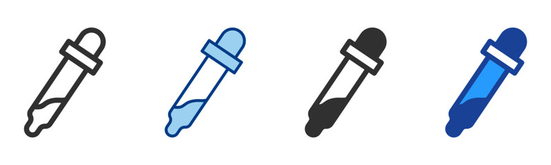 Color Picker Icon Multiple Style Vector Collection 