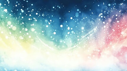 Obraz premium A colorful abstract background with swirling patterns and soft bokeh effects.