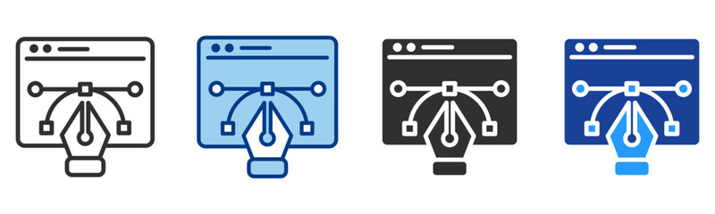 Website Icon Multiple Style Vector Collection 