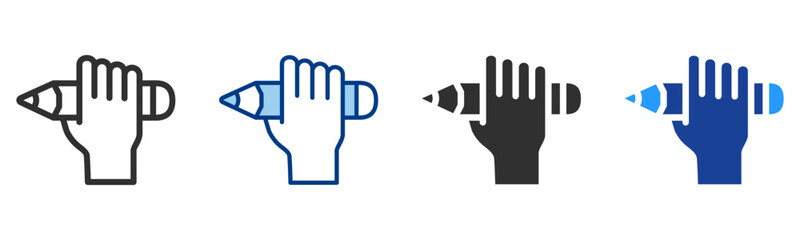 Fototapeta premium Drawing Icon Multiple Style Vector Collection 