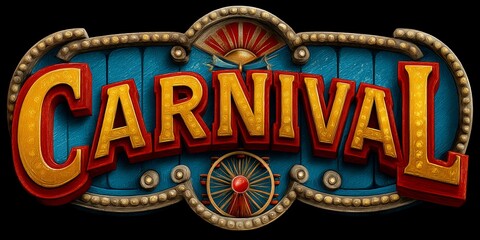 Festive fairground sign shines bright