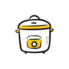 rice cooker on white background for web and graphic design