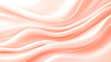 Obraz premium Soft, peach-colored fabric with elegant, flowing waves and subtle highlights