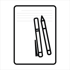 Ballpoint Pen,Pencil,Paper for Writing and Drawing icon