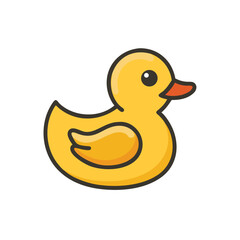 rubber duck on white background for web and graphic design