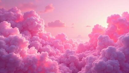 Fototapeta premium Abstract pink background with swirling, ethereal clouds, fantasy, airy