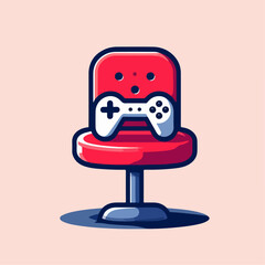 Fototapeta premium gaming chair illustration 