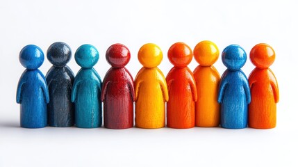 3D icon of a group of people representing teamwork, isolated white background