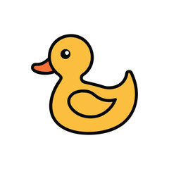 rubber duck on white background for web and graphic design