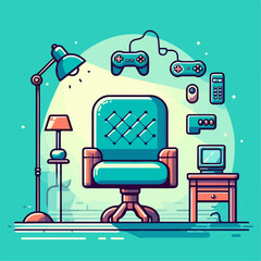 gaming chair illustration 